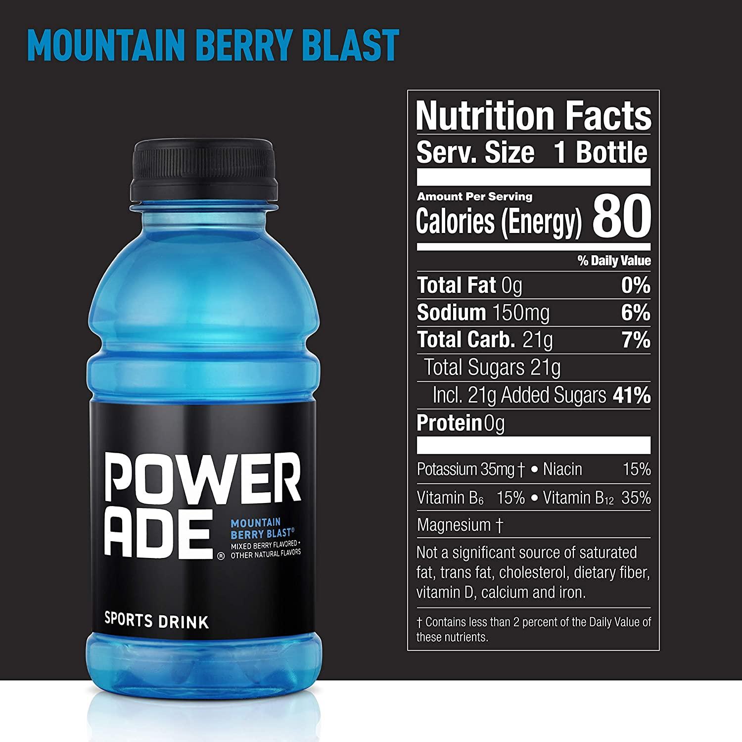 POWERADE Mountain Berry Blast, 12 fl oz, 12 Pack