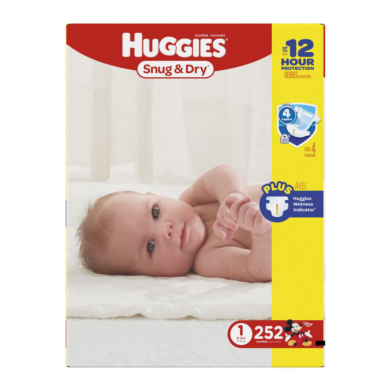 Huggies Snug & Dry Diapers, Size 1, 252 Count