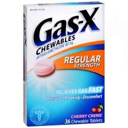 Gas-X Antigas Chewable Tablets Regular Strength Cherry Crème - 36 Count