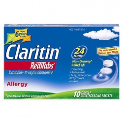 Claritin Allergy 24 Hour Non Drowsy RediTabs -  Loratadine Tablets 10mg - 10 Count