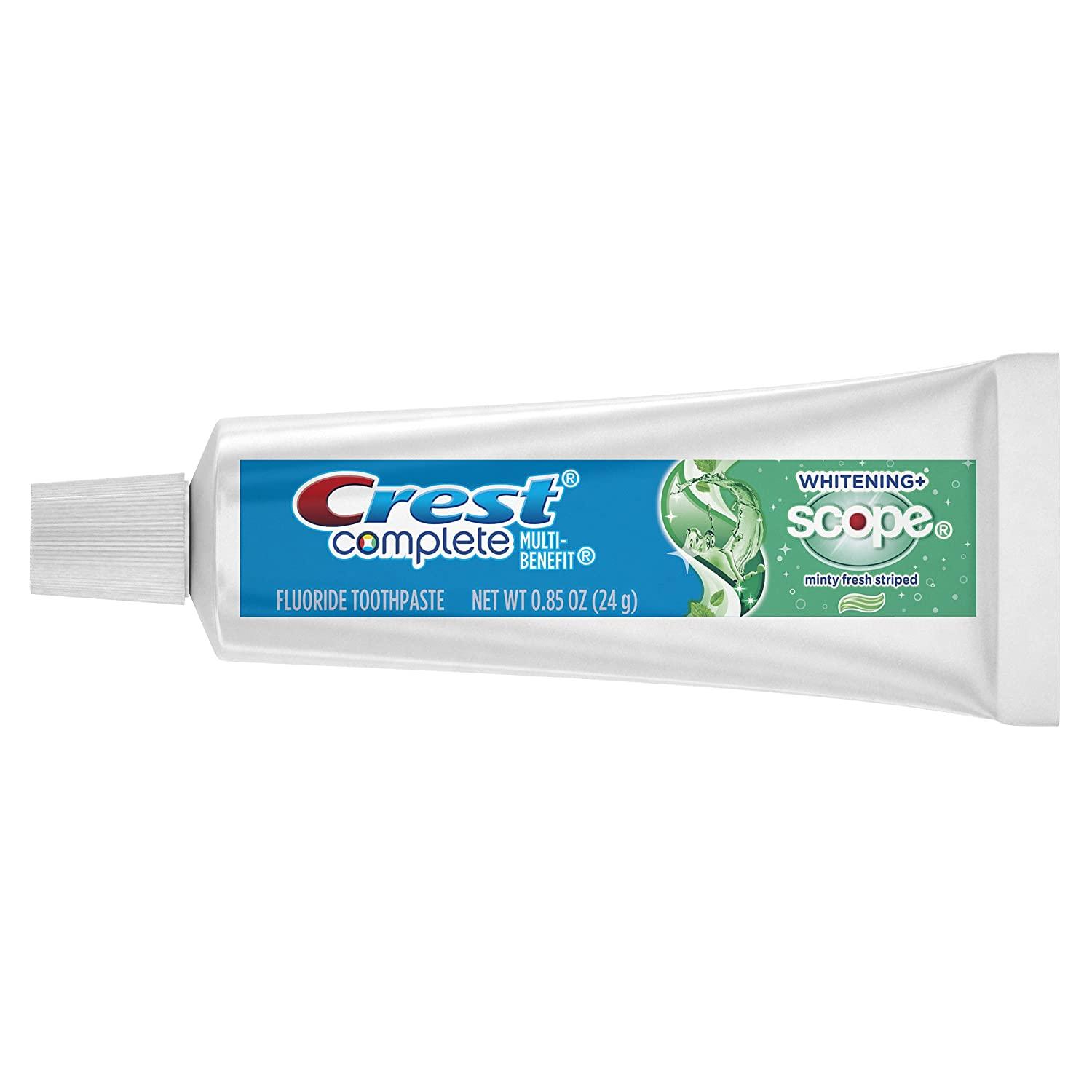 Crest Complete Whitening Plus Scope Minty Fresh Toothpaste, 0.85 Ounce