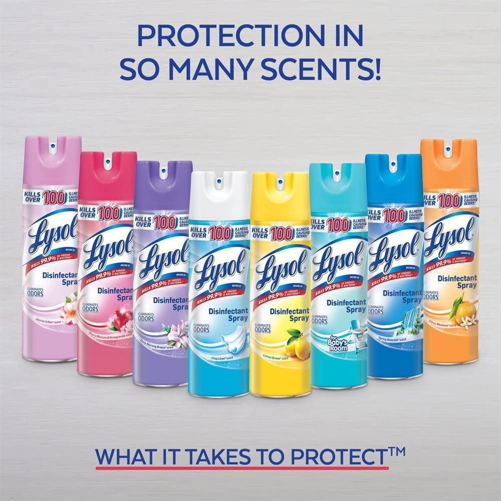 Lysol Disinfectant Spray, Crisp Linen, 12.5 oz (3 Pack)