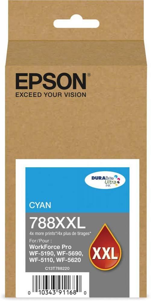 Epson T788XXL220 788XXL Cyan DURABrite Ultra Extra High Capacity  Ink Cartridge