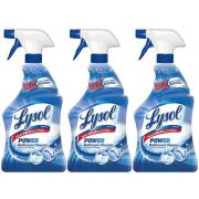 Lysol Power Bathroom Cleaner Trigger, 22 Ounces (Pack of 3) 1.37 Pound (Pack of 3)