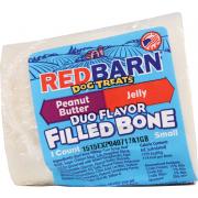 Redbarn Duo Flavor Filled Bone Dog Treat, Small, Peanut Butter & Jelly