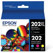Epson T202XL-BCS Claria Ink Cartridge Multi-Pack - High-Capacity Black and Standard-Capacity Color