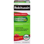 Robitussin Maximum Strength Cough and Chest Congestion DM Non-Drowsy Liquid Box, 8 Fluid Ounce